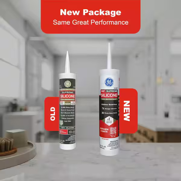 Supreme Silicone Caulk 10.1 Oz Kitchen and Bath Sealant White