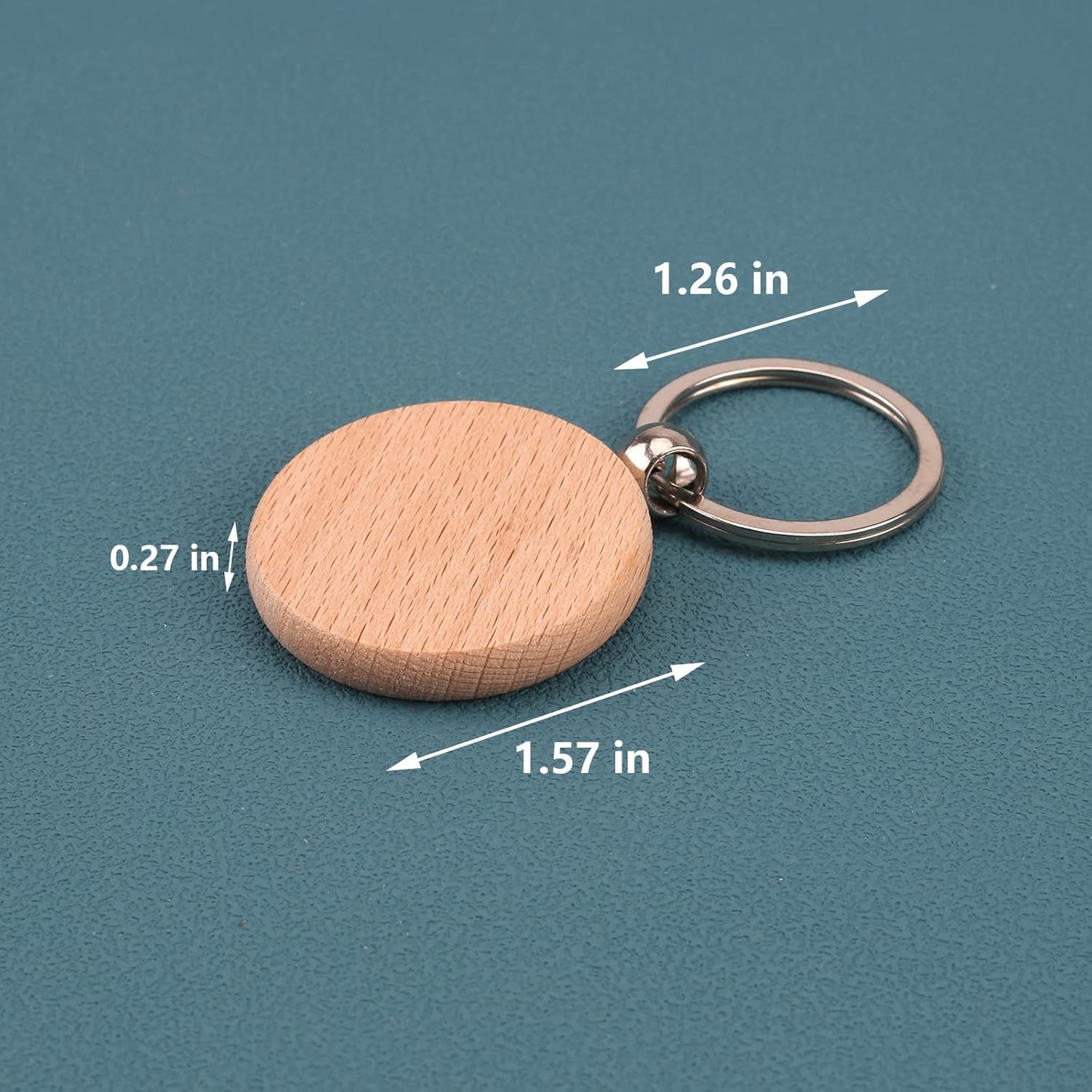 Pack of 20 Round Wood Blanks Keychain Unfinished Wooden 20,