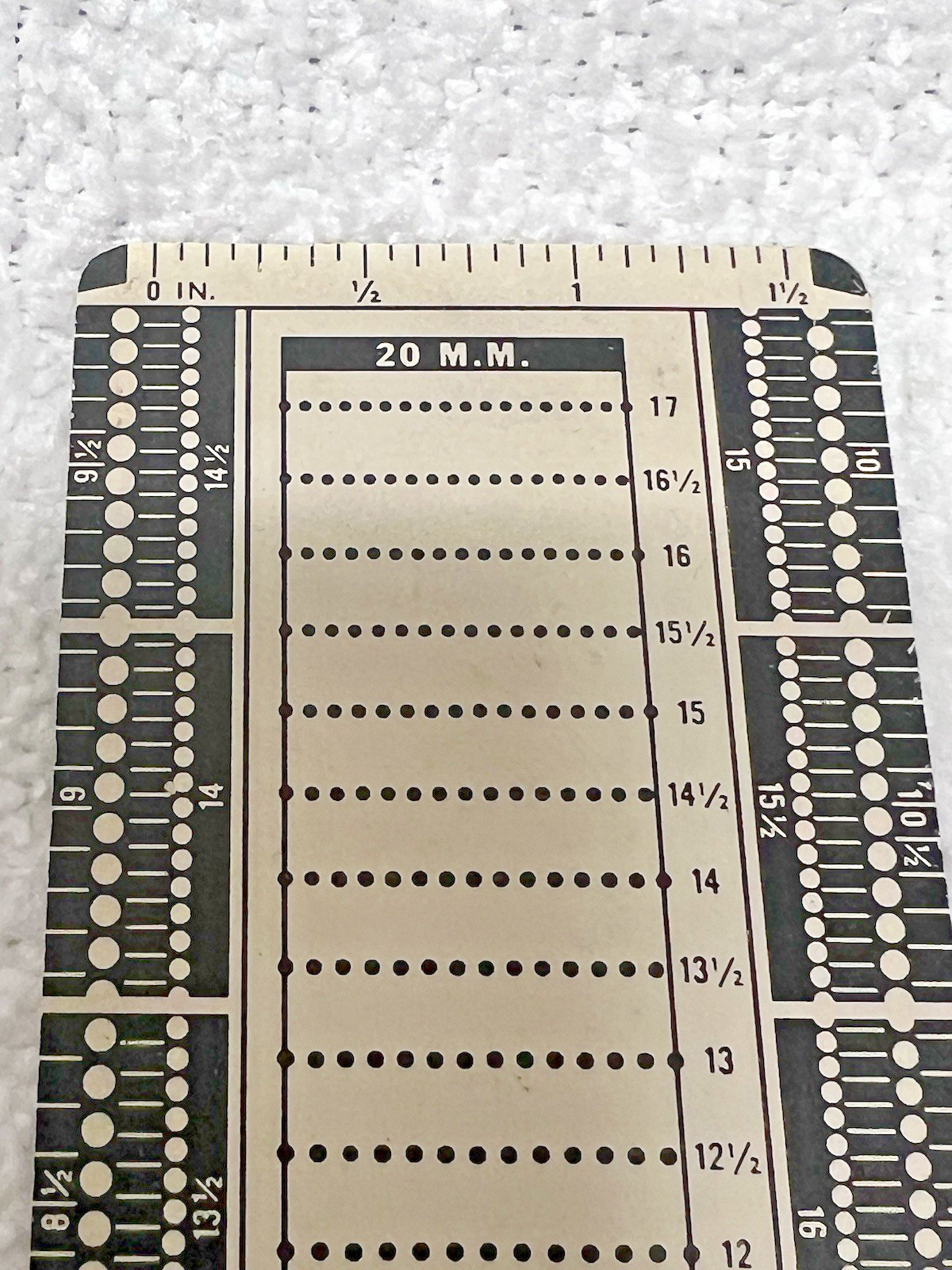 Ideal Guage USA Postal Stamp Measure Guide 4 3/8 x 1 7/8 Inches