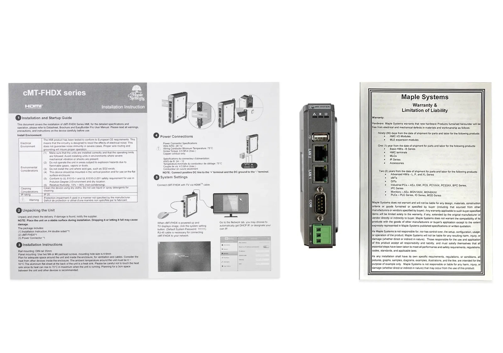 Weintek cMT-FHDX-820 Smart Server, Headless HMI