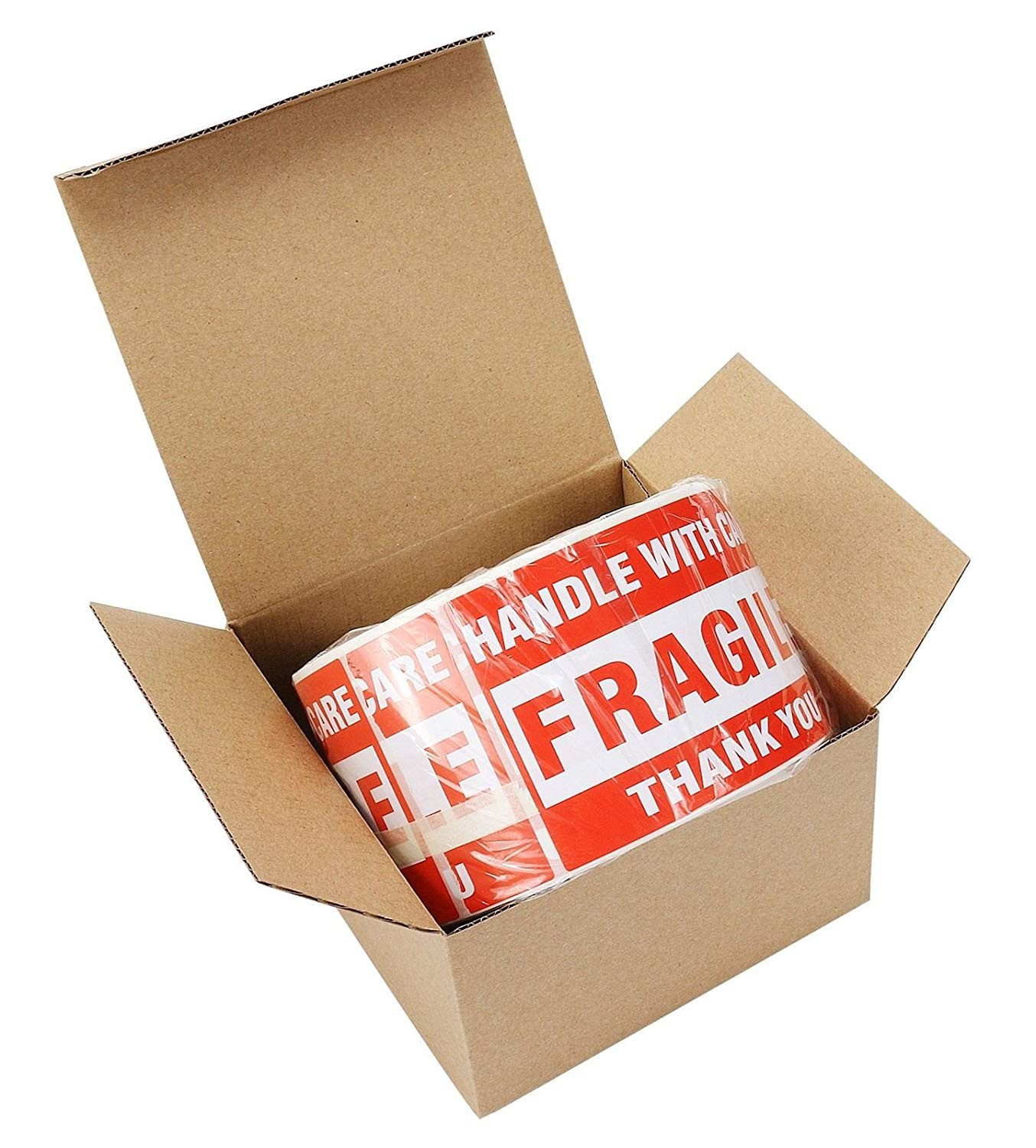 3″x5″ Fragile Handle with Care Thank You Shipping Labels Stickers 500 Per Roll