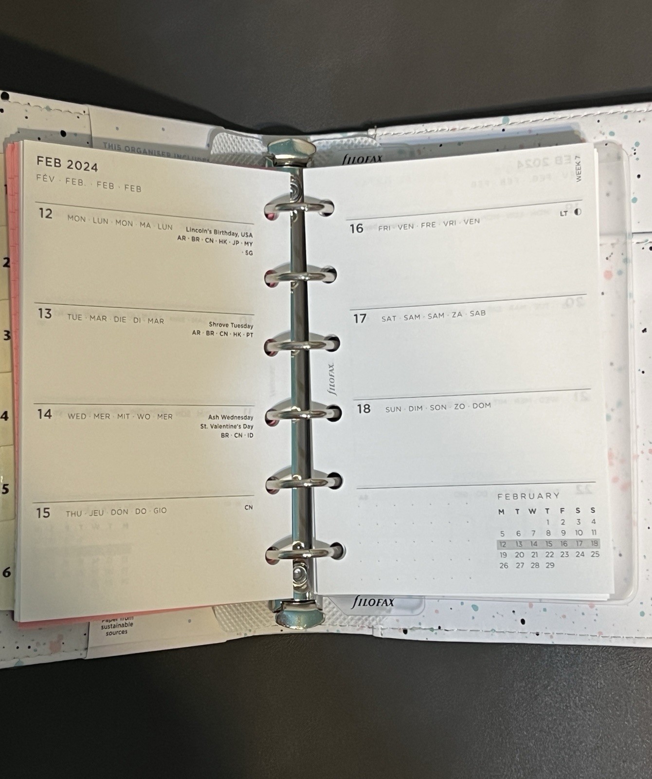 Filofax Expressions Mint Pocket Size Organizer Planner Ring Binder 2024 NWT!