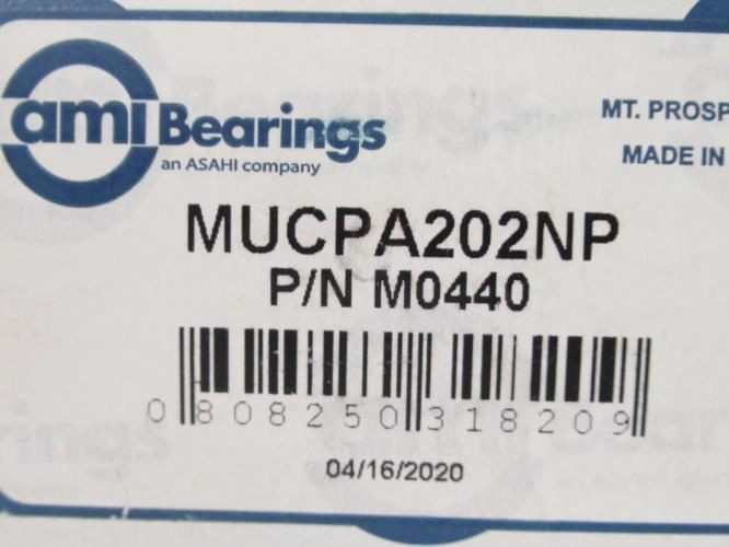 195631 New-No Box; AMI MUCPA202NP Pillow Block Bearing Unit; 15mmID;