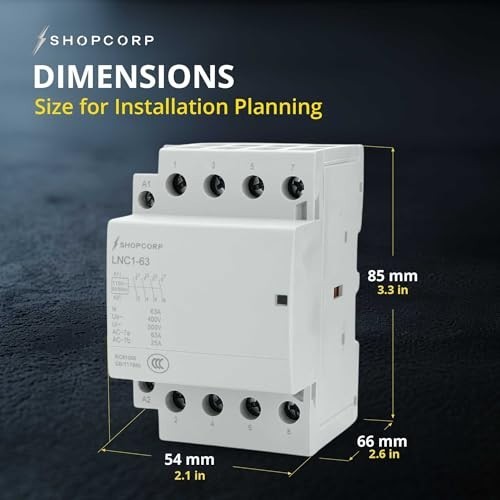 4 Pole 120V Coil Normally Open Contactor 60A DIN Rail Mount