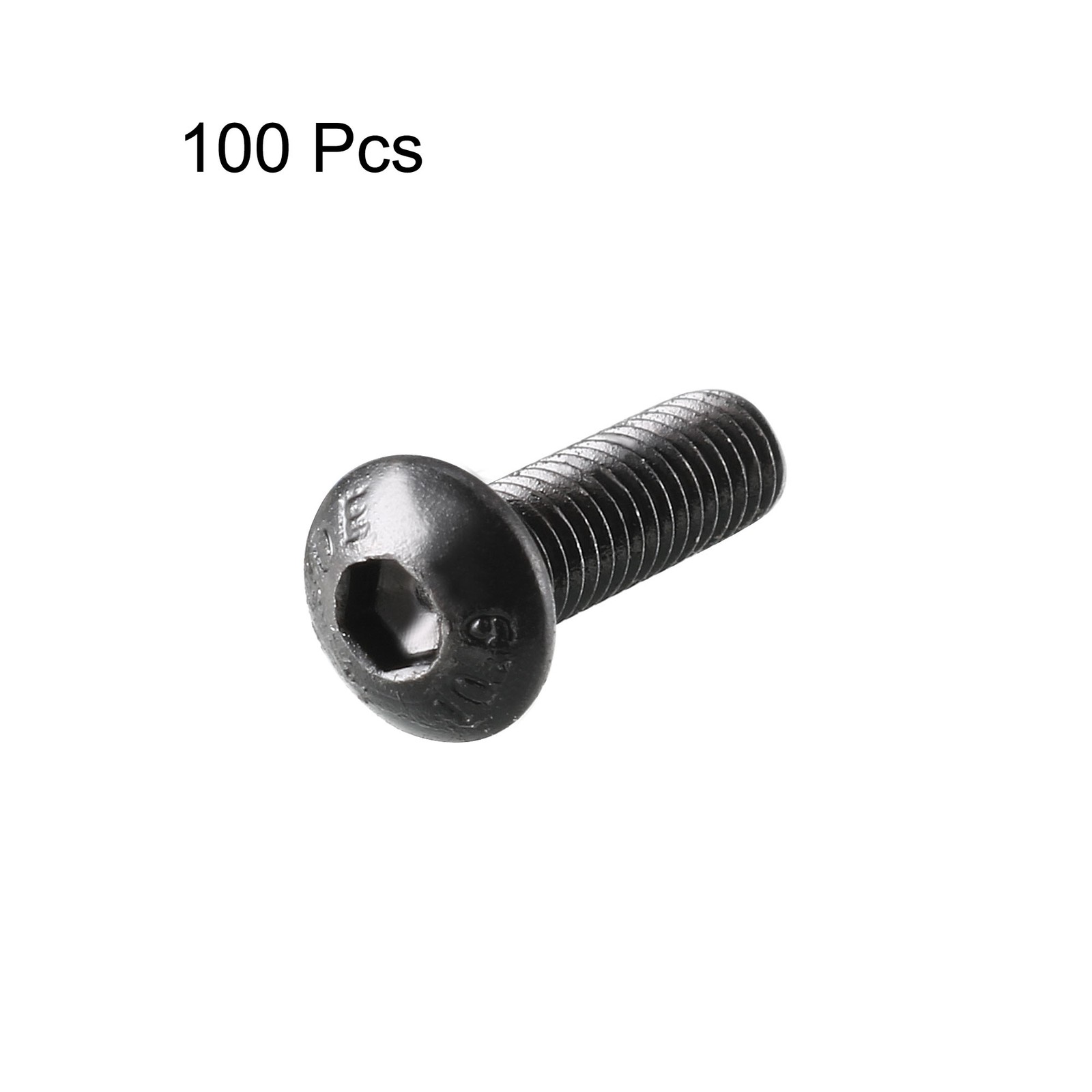PACK OF 100,M3 x 10mm Alloy Steel Hex Socket Button Head Machine Screws