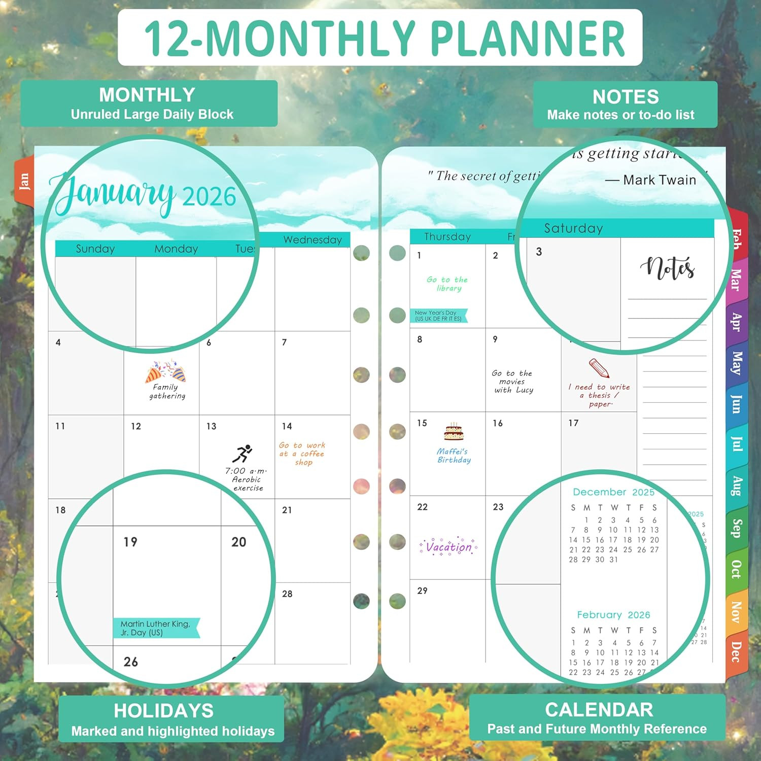 2026 Planner Refills – Planner Refills 2026, JAN 2026 – DEC 2026, 5-1/2″ x 8-1/2