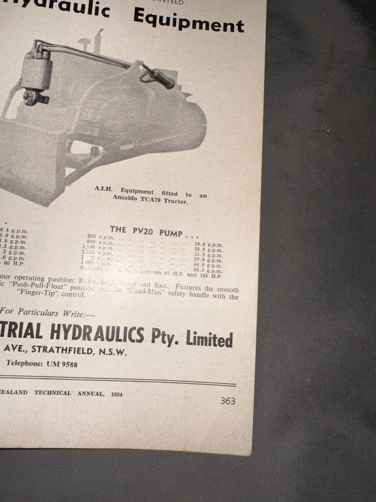 Power Farming in Australia and New Zealand Technical Manual – 1954 – Tractors