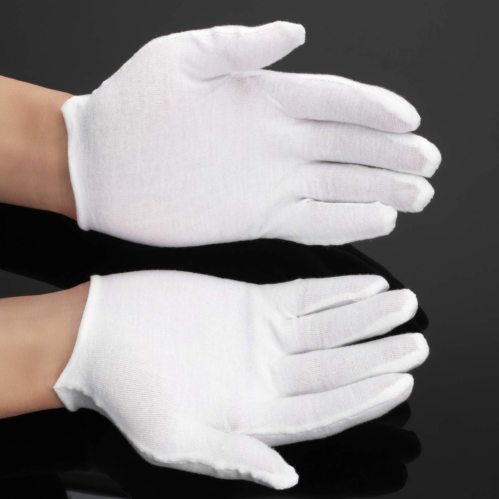 300 Pcs White Cotton Gloves Bulk – Moisturizing Overnight Gloves for Dry Hands,