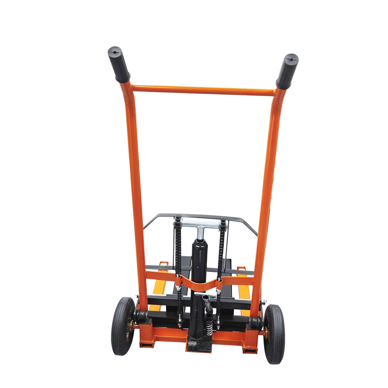 400Lb/200Kg Hand Forklift Truck Manual Push/Pull Winch Stacker Cargo Trolley