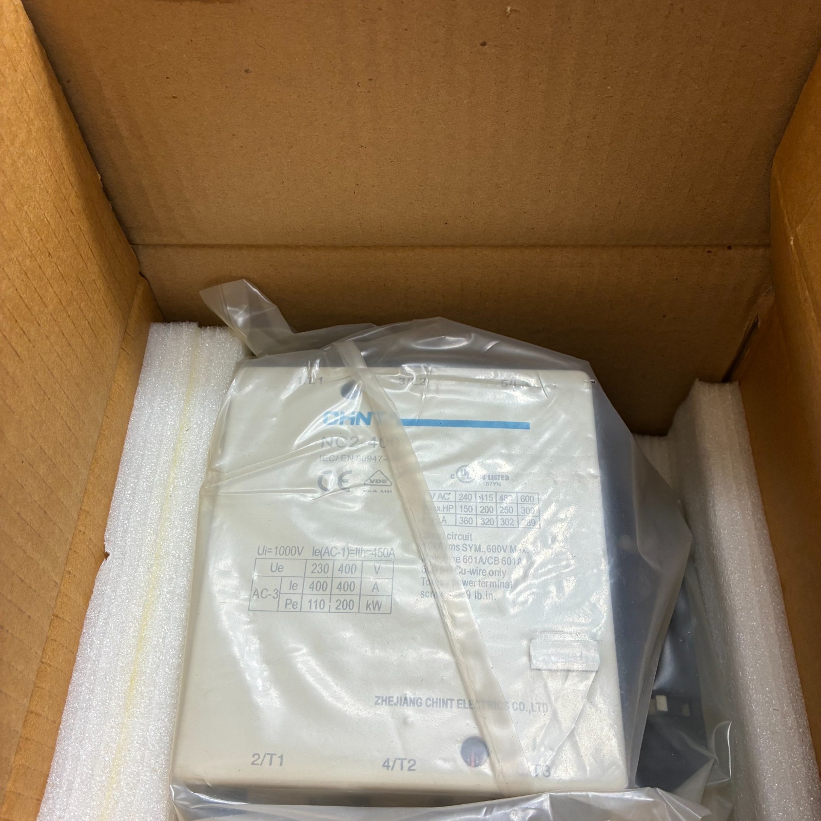 CHINT NC2-400 AC CONTACTOR 500A UI:1000V