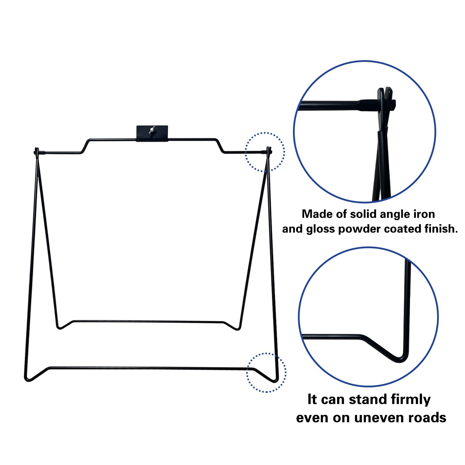 24″ x 36″ Heavy-Duty Double-Sided Folding Metal A-Frame ，Sidewalk Sign Frame