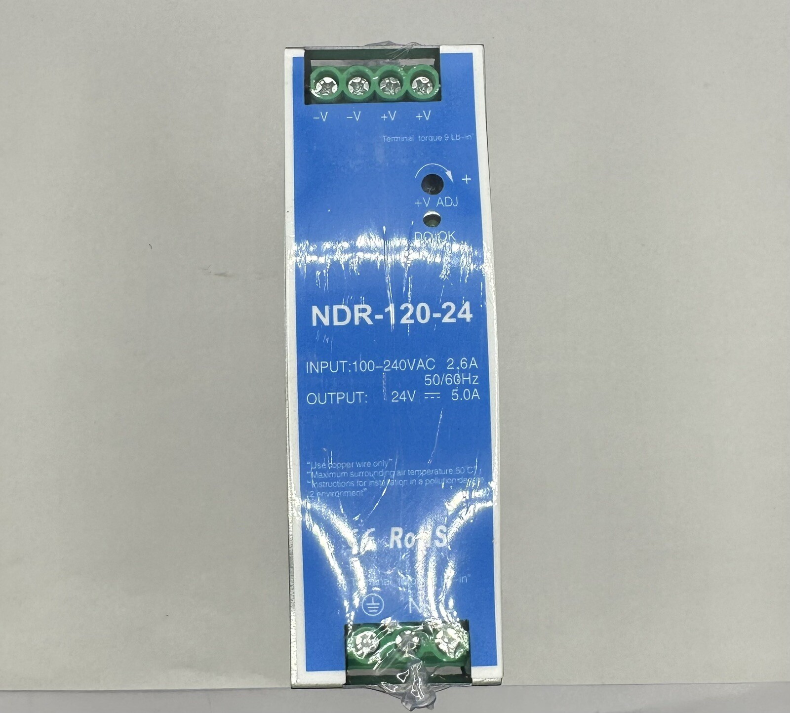 NEW Industrial DIN Rail Power Supply NDR-120-24 ouput 24 Volt 5 Amp 240 Watt