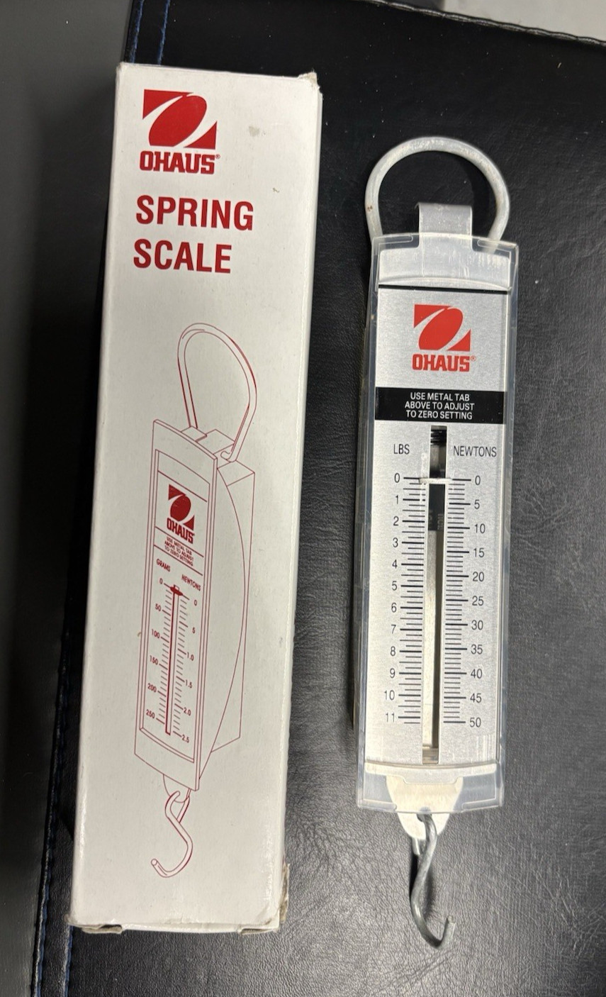 Ohaus Spring Scale 11 LB /5000grams/ 50 NEWTONS 8008-MN