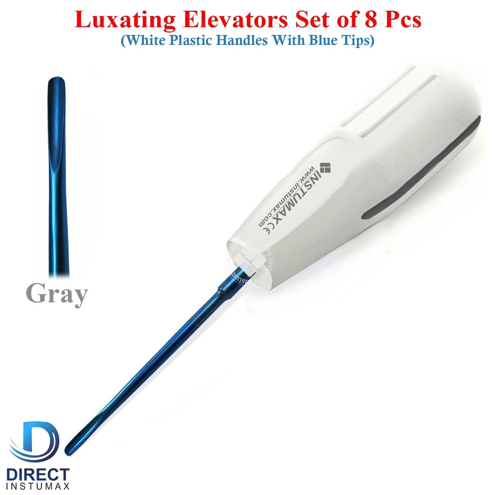 8 Pcs Dental Luxating Elevators Root Elevators Luxation Oral Surgery Extraction