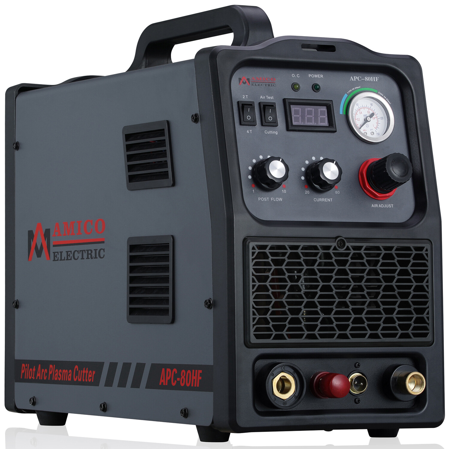 APC-80HF, 80 Amp Pilot Arc Plasma Cutter, 80% Duty Cycle, 1.2 inch Clean Cut.