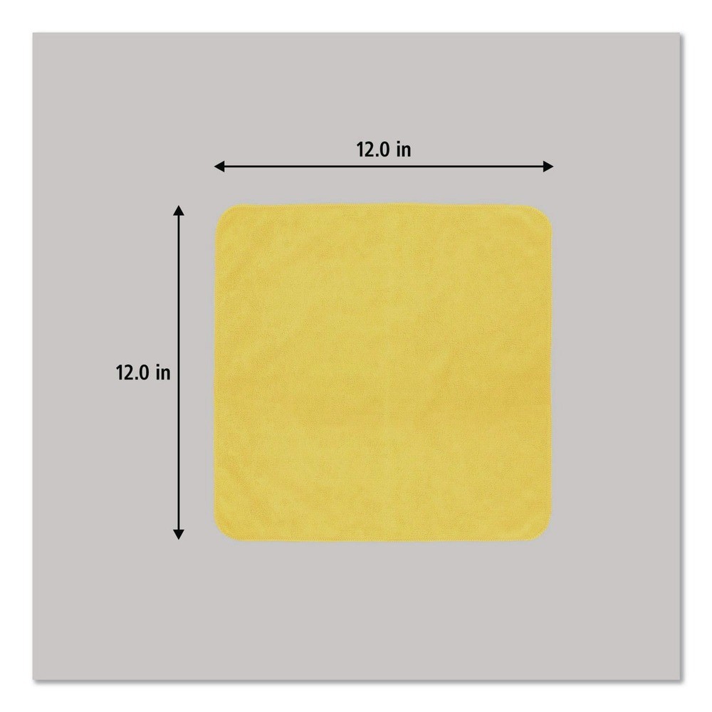 Rubbermaid Commercial 1820580 12″ x 12″ Microfiber Cloths – Yellow (24/PK) New