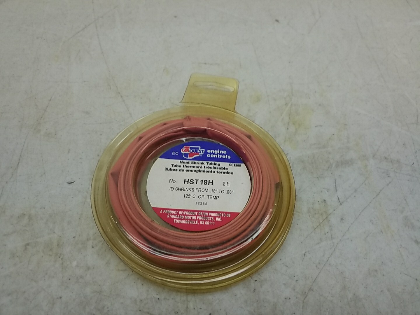 HST18H Carquest Heat Shrink Tubing Shrinks From 18″-.06″ 8 Foot 125 C, OP. Temp