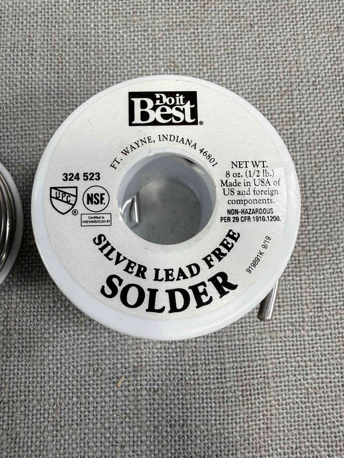 2x Do it Best 324523 Silver Lead Free Solder 8 Oz Spools Lot of 2 New