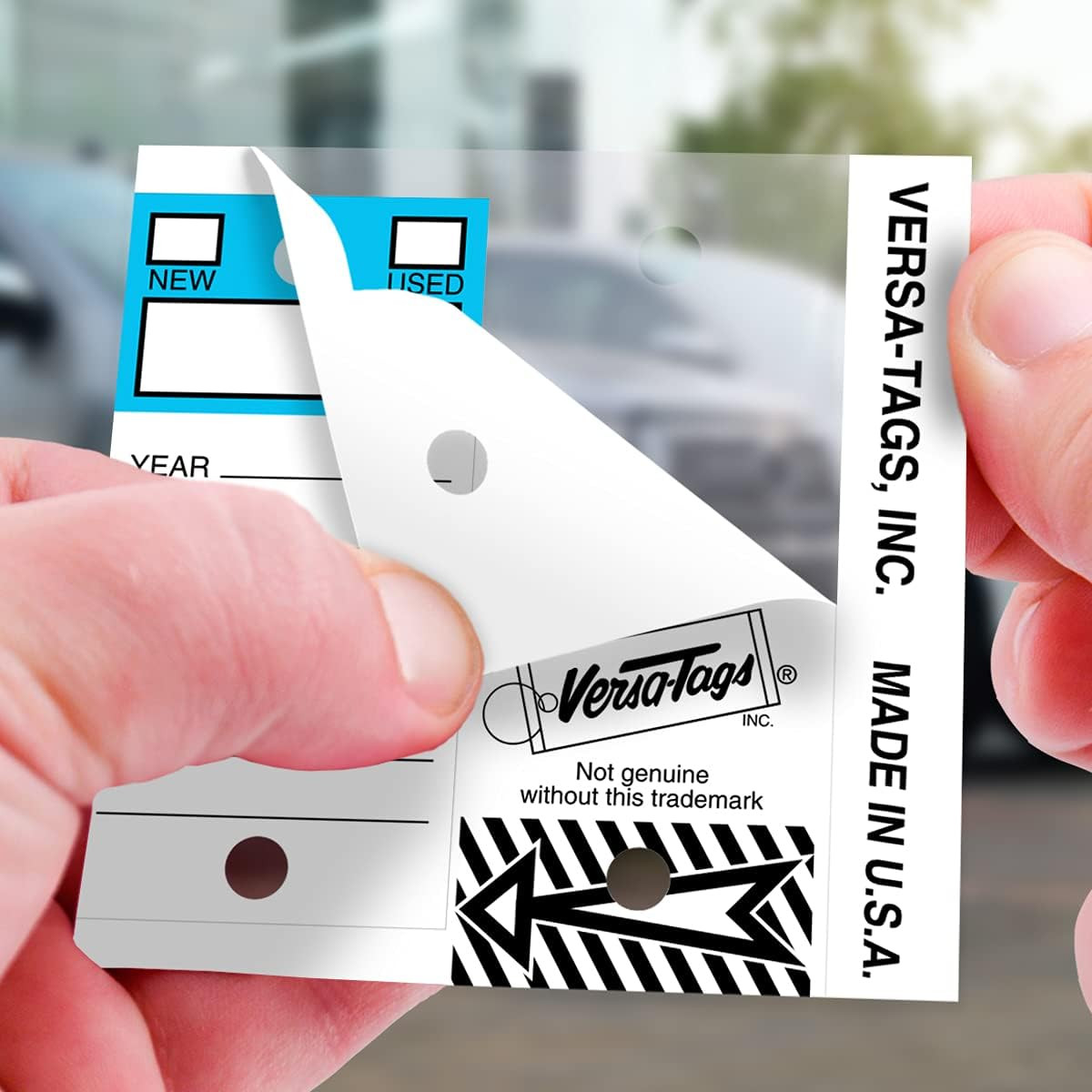 Versa-Tags 250 per Box, Self-Protecting Paper Key Tags with Chrome-Plated Split