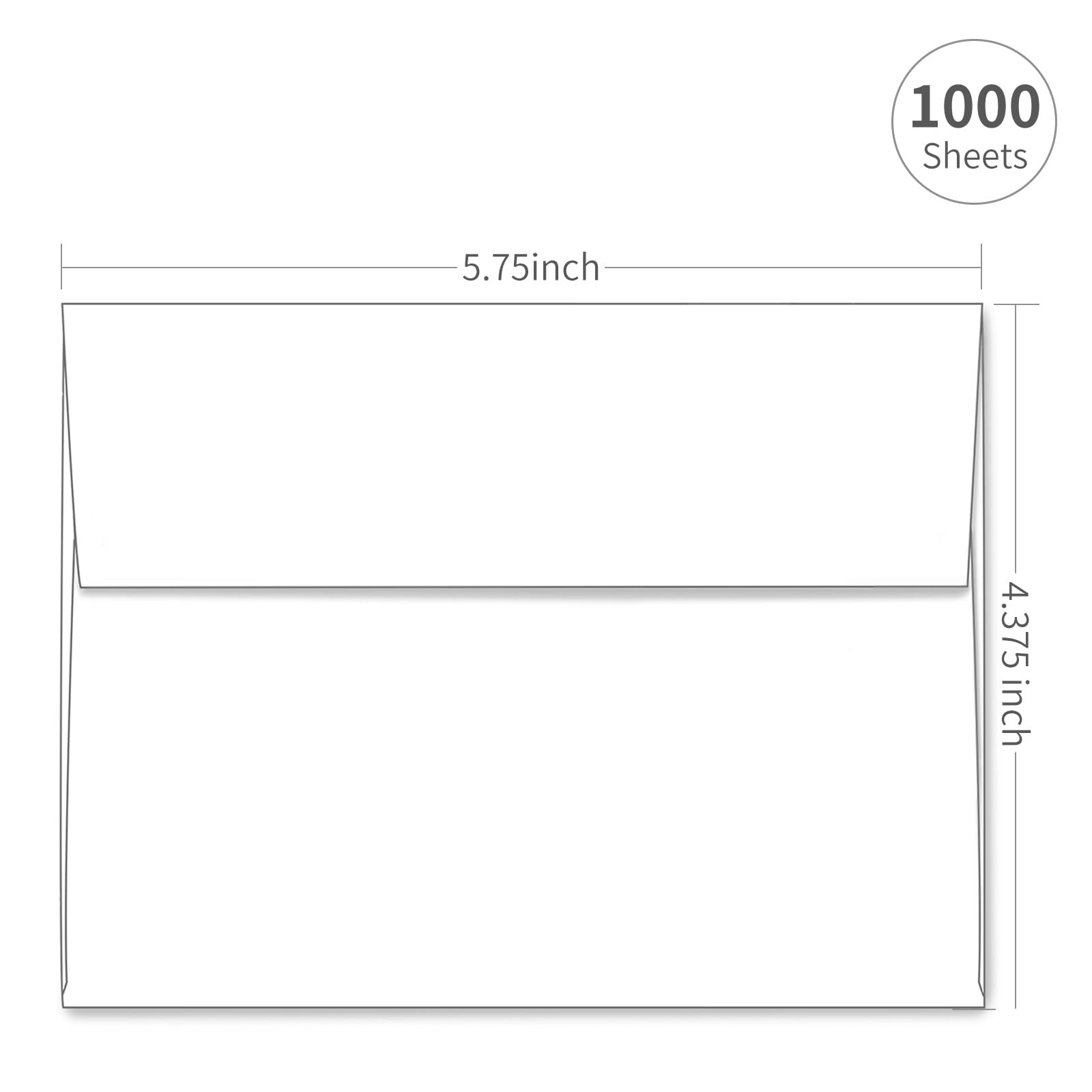1000 Pack White A2 Envelopes Self Seal Goefun Printable 4.375X5.75 Envelopes