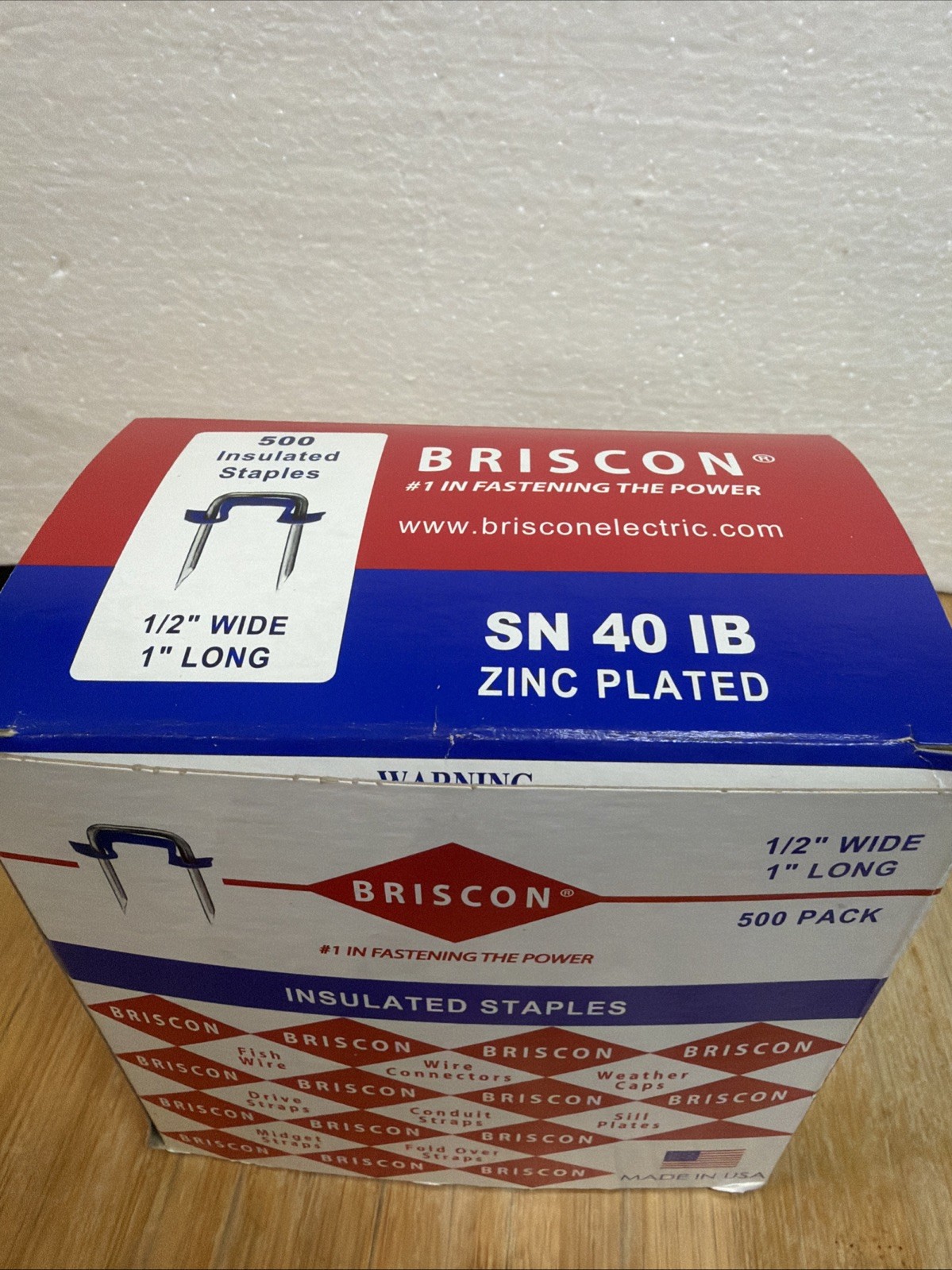 Briscon SN40IB Cable Staples 1/2″ W x 1″ L 500 Pack