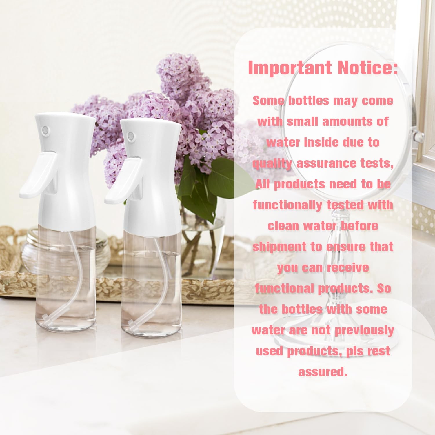 Apidgrowth Continuous Spray Bottle,Hair 6.8 Ounces, White-2 Pcs