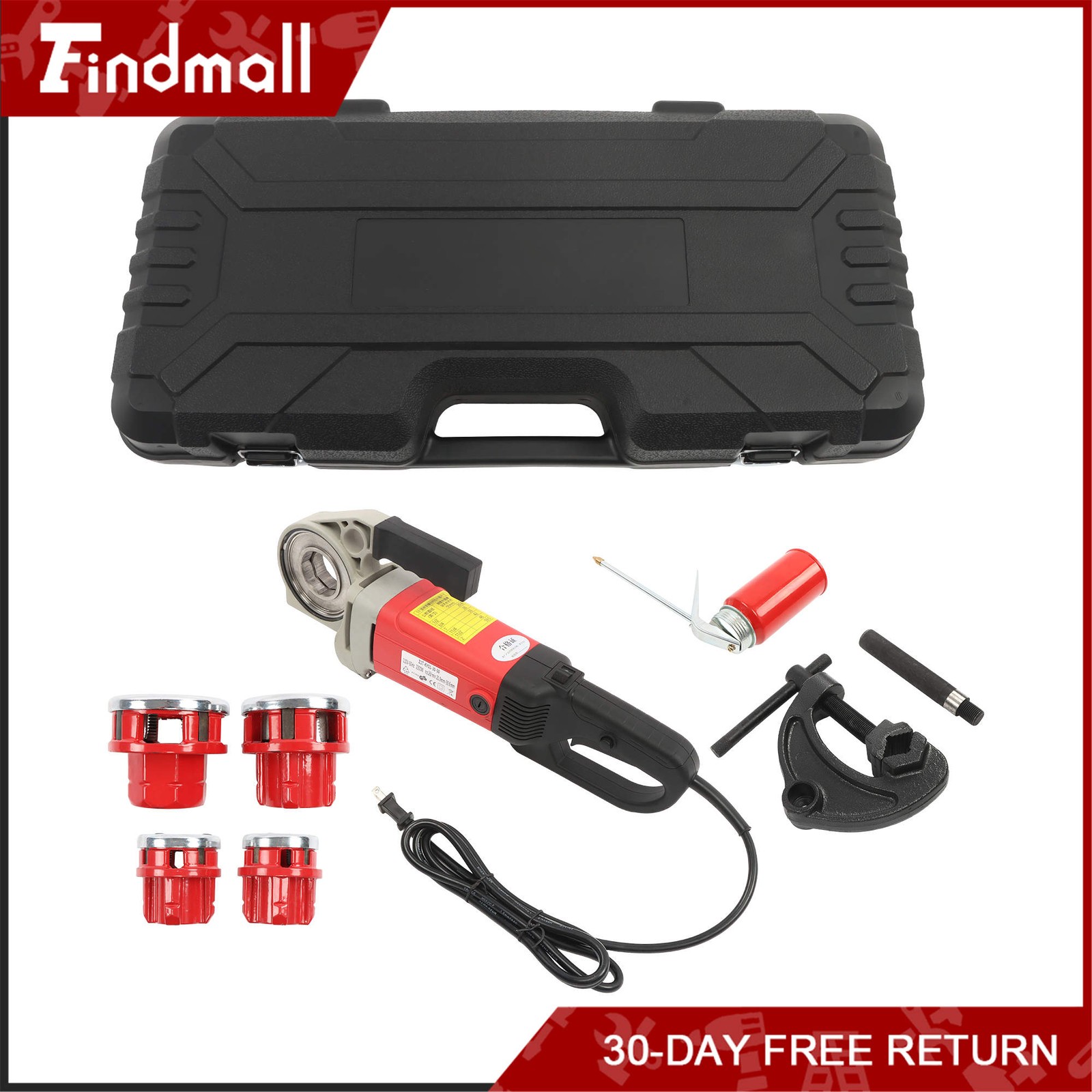 Findmall 2300W Pipe Threading Machine 1/2-1-1/4″ Electric Threader 4 Blades