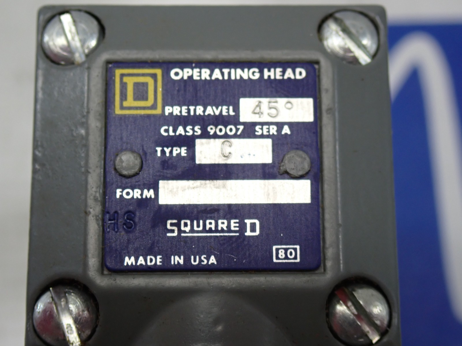 Square D 9007 C62C Limit Switch Turret Head 4,6P,13 Ser A