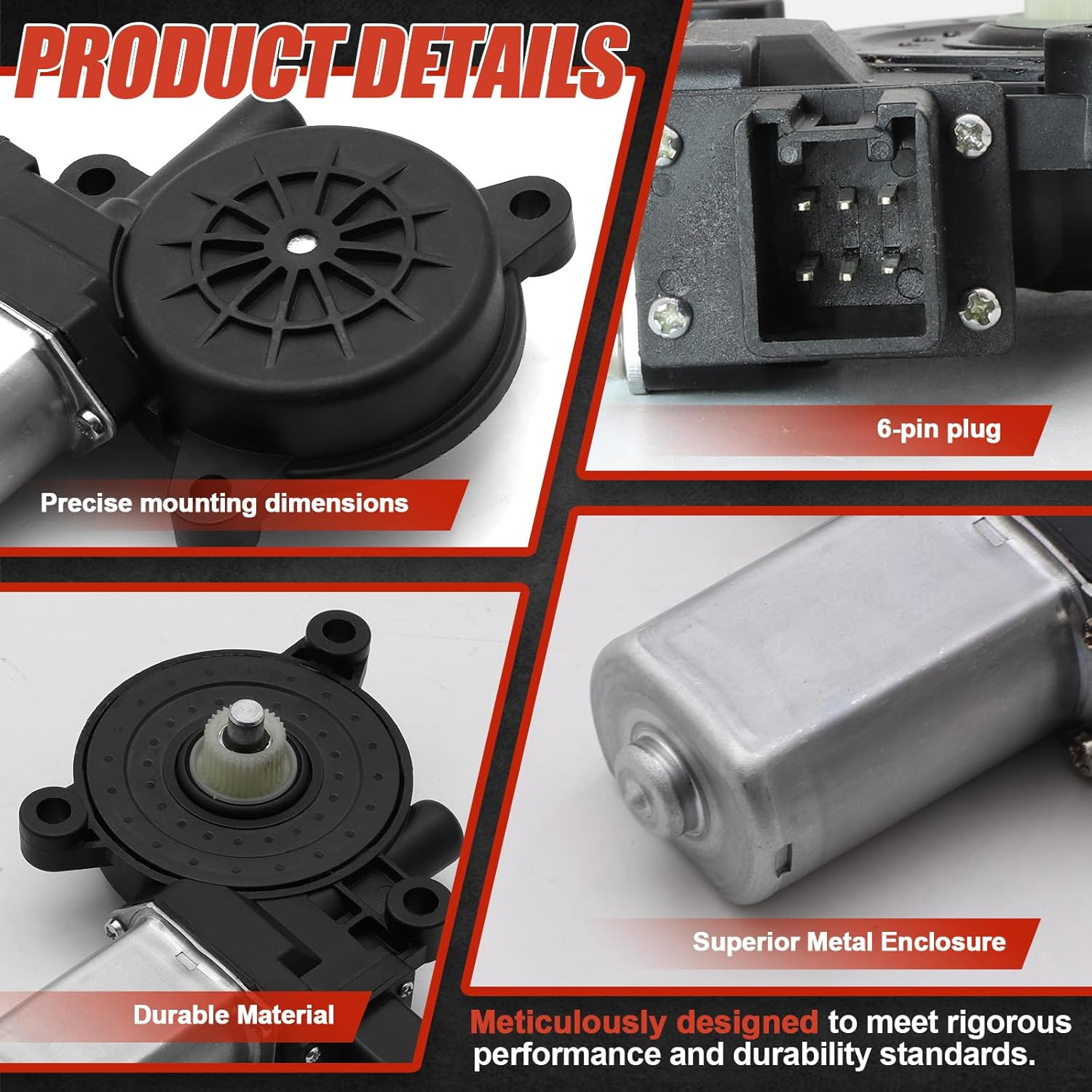 Front Left Window Motor 2014-2020 Mazda 3 CX-5 Scion iA Yaris BHN95958X Anti-Pin