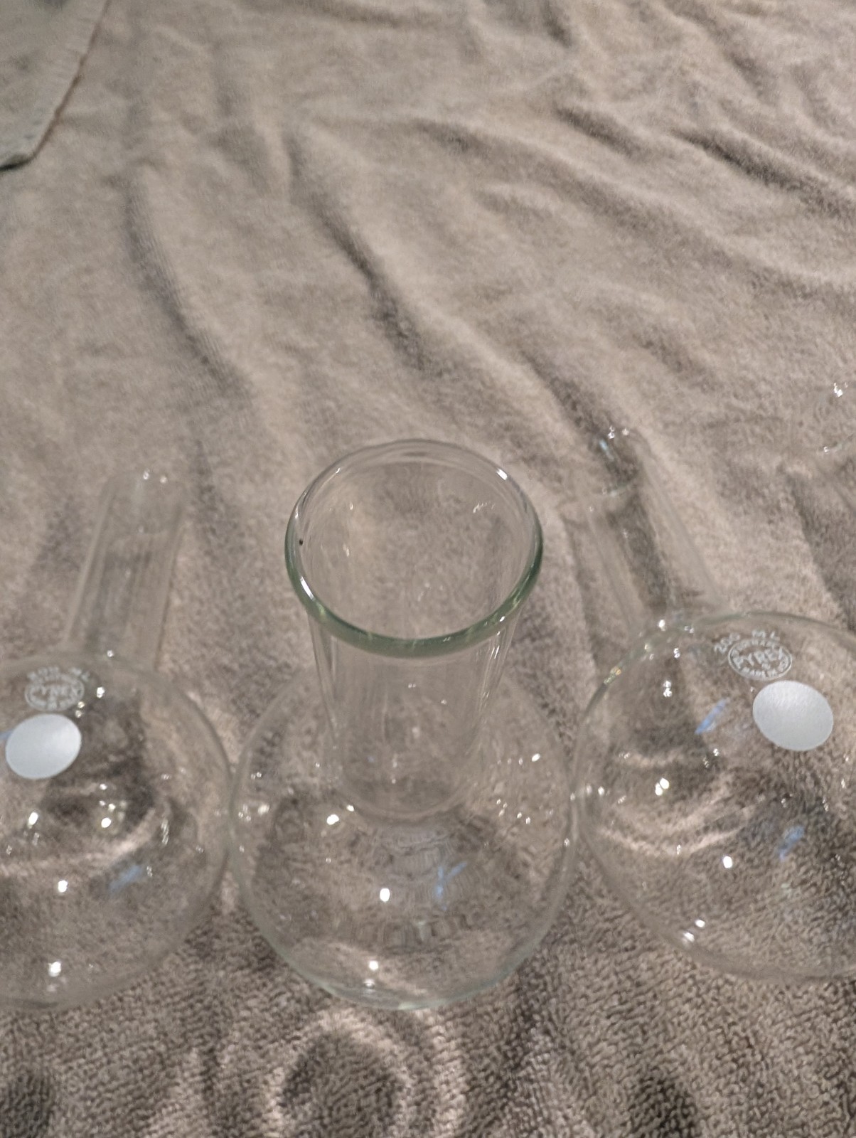 Vintage Pyrex 200ml Round Bottom Boiling Flask RBF Lab Glass Chemistry Refining
