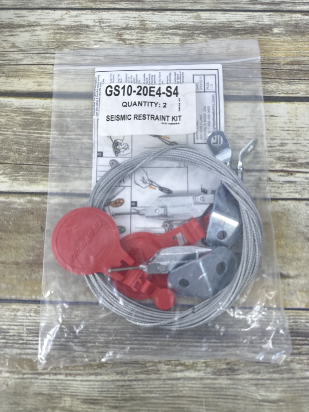 Gripple GS10-10E4-S4 Seismic Restraint Kit 2 Pack NEW