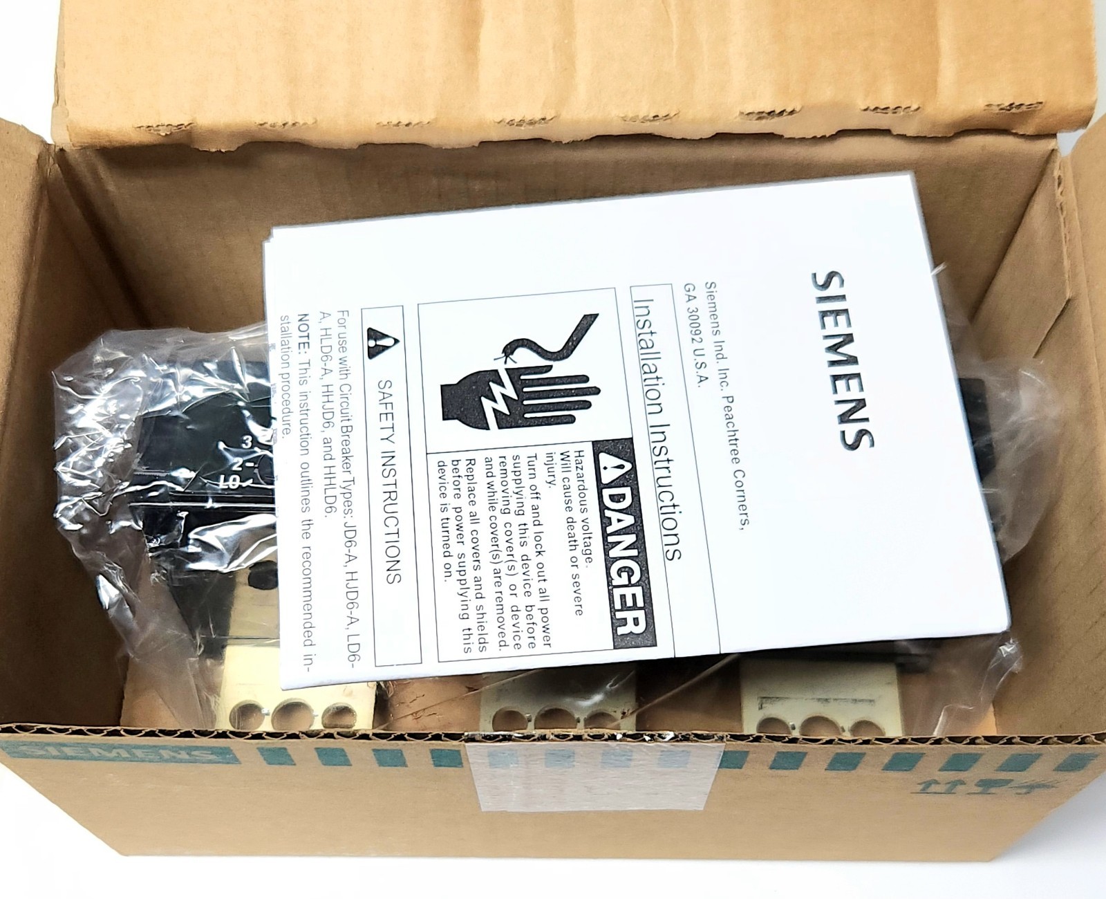 SIEMENS JD63T400 3 Pole 400 AMP Type JD LD SENTRON Breaker TRIP Unit JD6-A