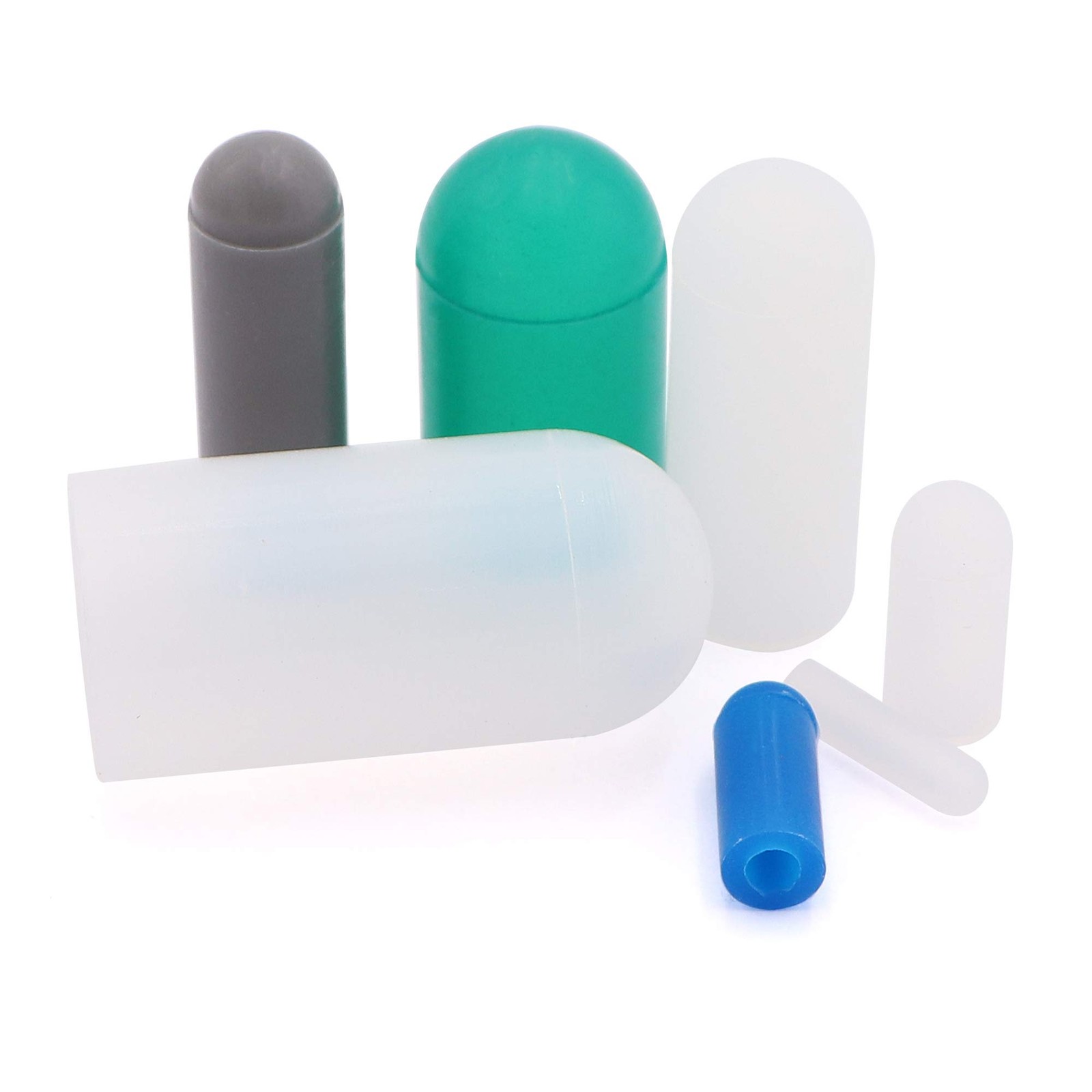 Taukealugs 110 Piece High Temp Silicone Rubber Blue, Gray, Green, White
