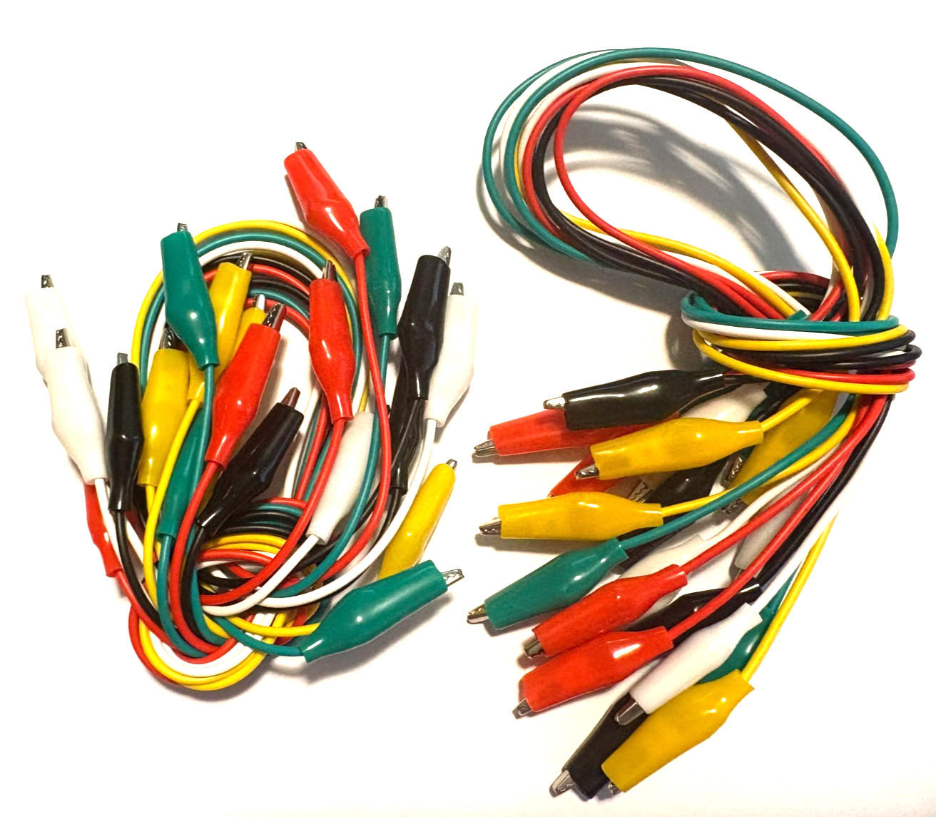 20PCs Double-ended Wire Crocodile Alligator Clips Test Leads Jumper Cables 18»