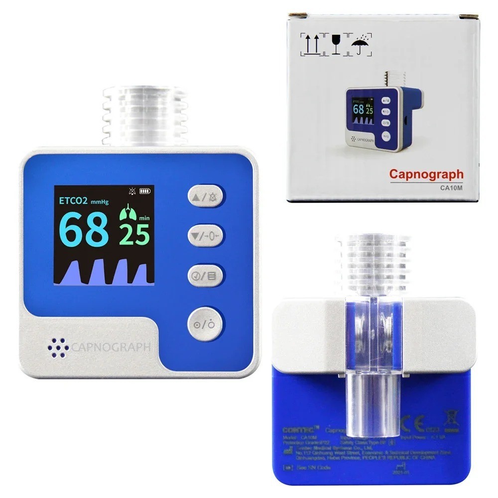 CA10M Mainstream End-tidal Capnograph ETCO2 Respiration Alarm Monitor Vet use
