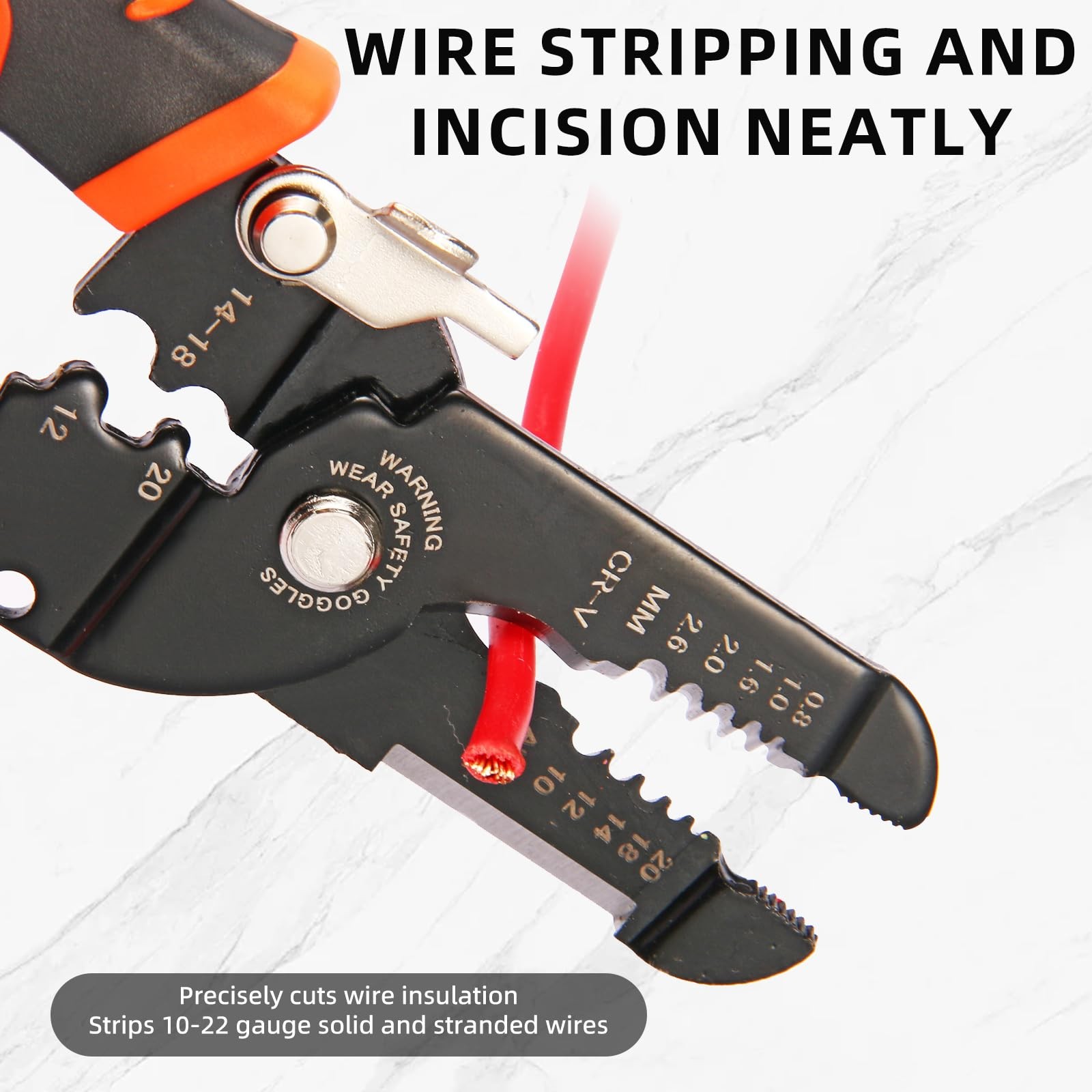 Wire Stripper, 3-rd Generation Wire Strippers or Crimping Tool, 5-IN-1 Wire Crim