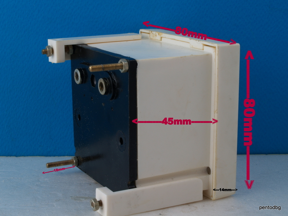 ANALOG PANEL AMPER METER 80×80 mm AC 0-10A 2.5 % E21-1 BULGARIA NOS