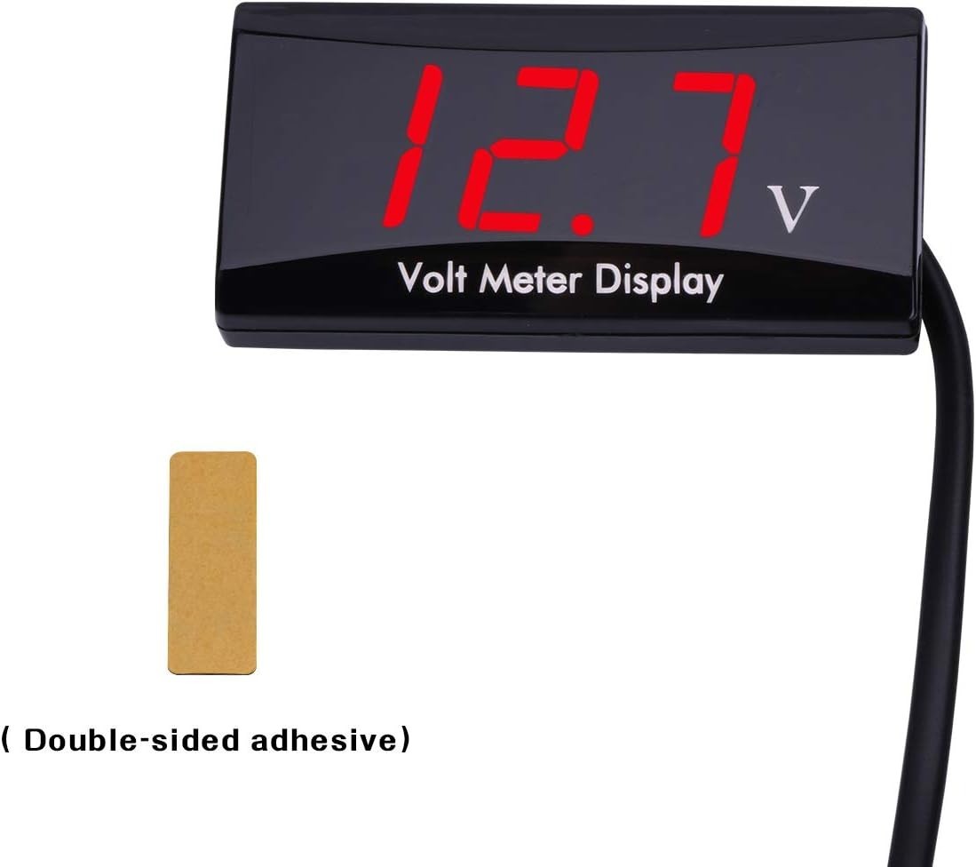 Waterproof 8V-16V Car Digital Voltmeter – LED Display for Real-Time Monitoring