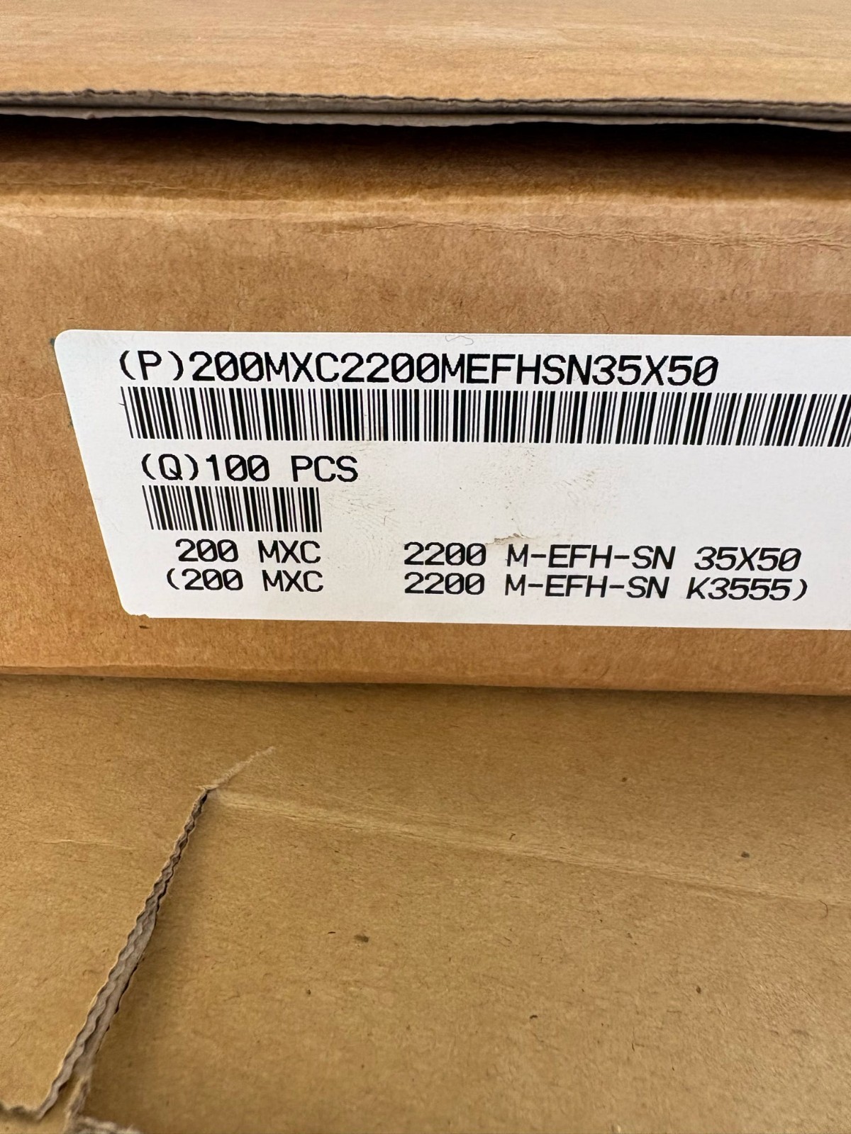 5x Rubycon 200V 2200uF Snap-In Aluminum Electrolytic Capacitor 105°C 35x50mm
