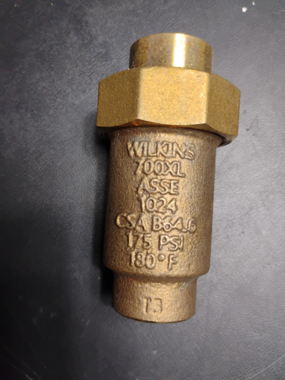ZURN WILKINS 38UFX38F-700XL Lead-Free Dual Check Valve Backflow Preventer, New
