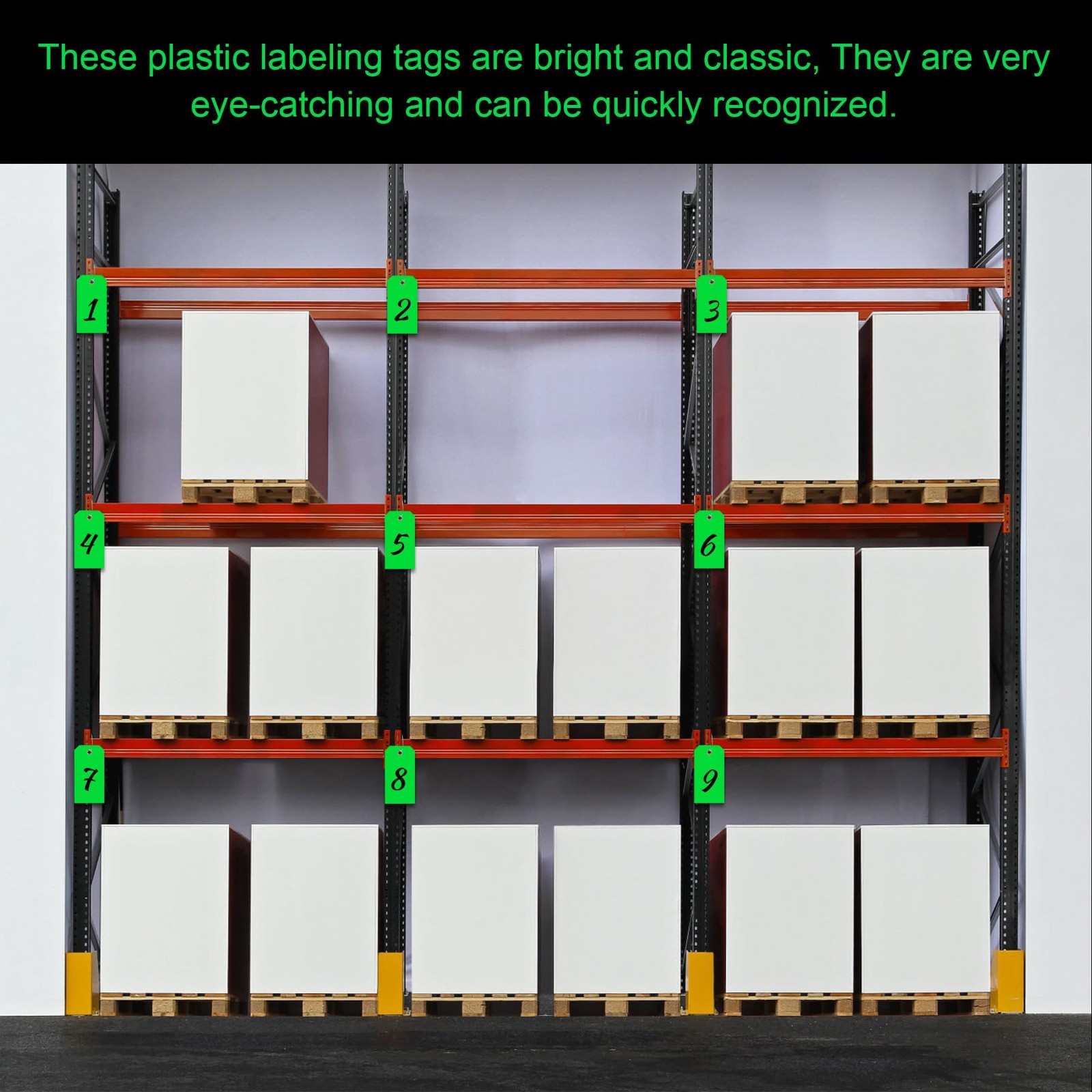 100 Pieces Plastic Shipping Tags with Reinforced Wire Blank 2.36 x 4.7, Green