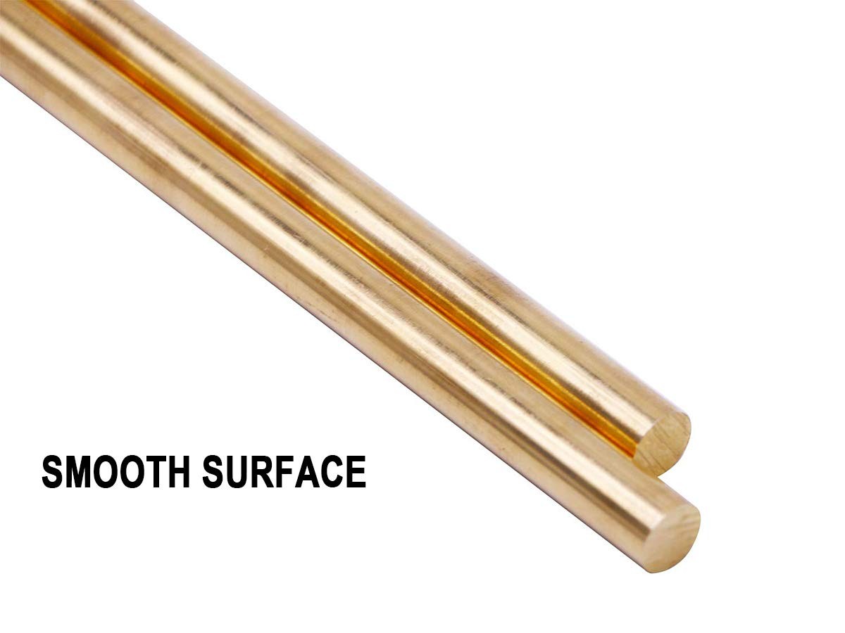 1/8 Inch Brass Round Rod 8Pcs Solid Round Brass Rod Lathe Bar Stock 11.8 inch