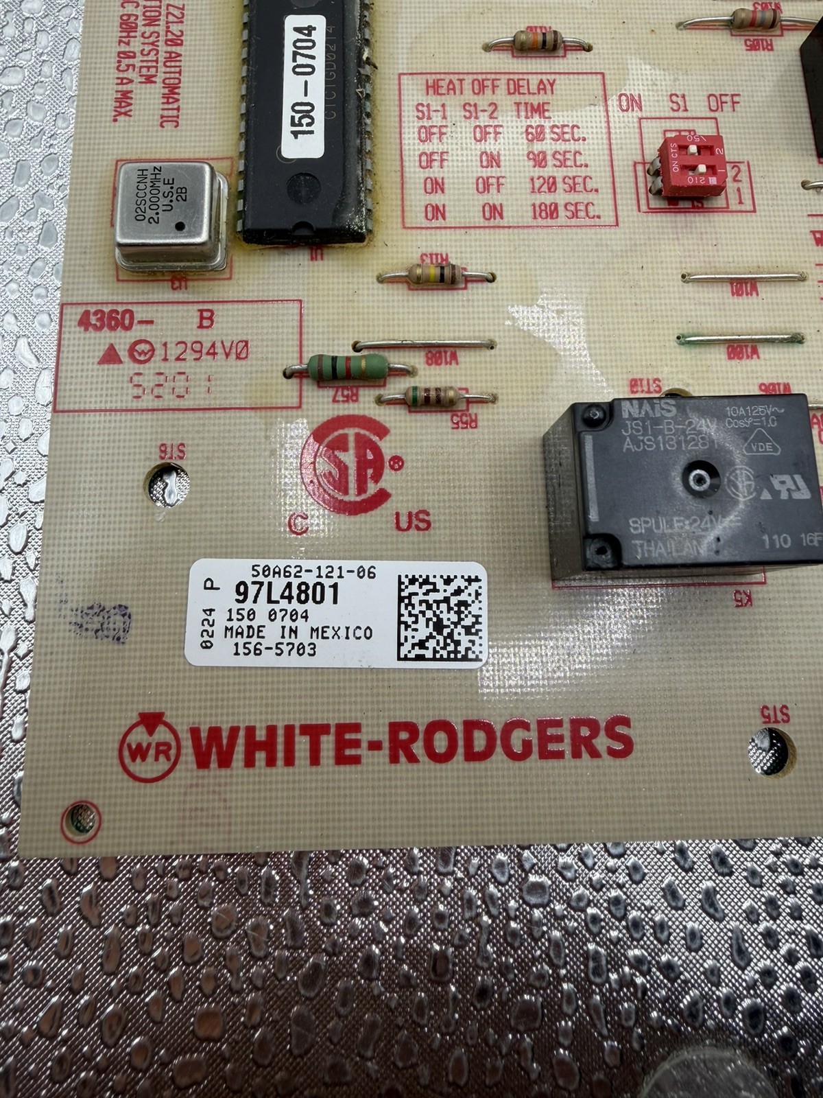 Lennox SureLight Circuit Control Board 50A62-121-06 (97L4801) TESTED & WORKING