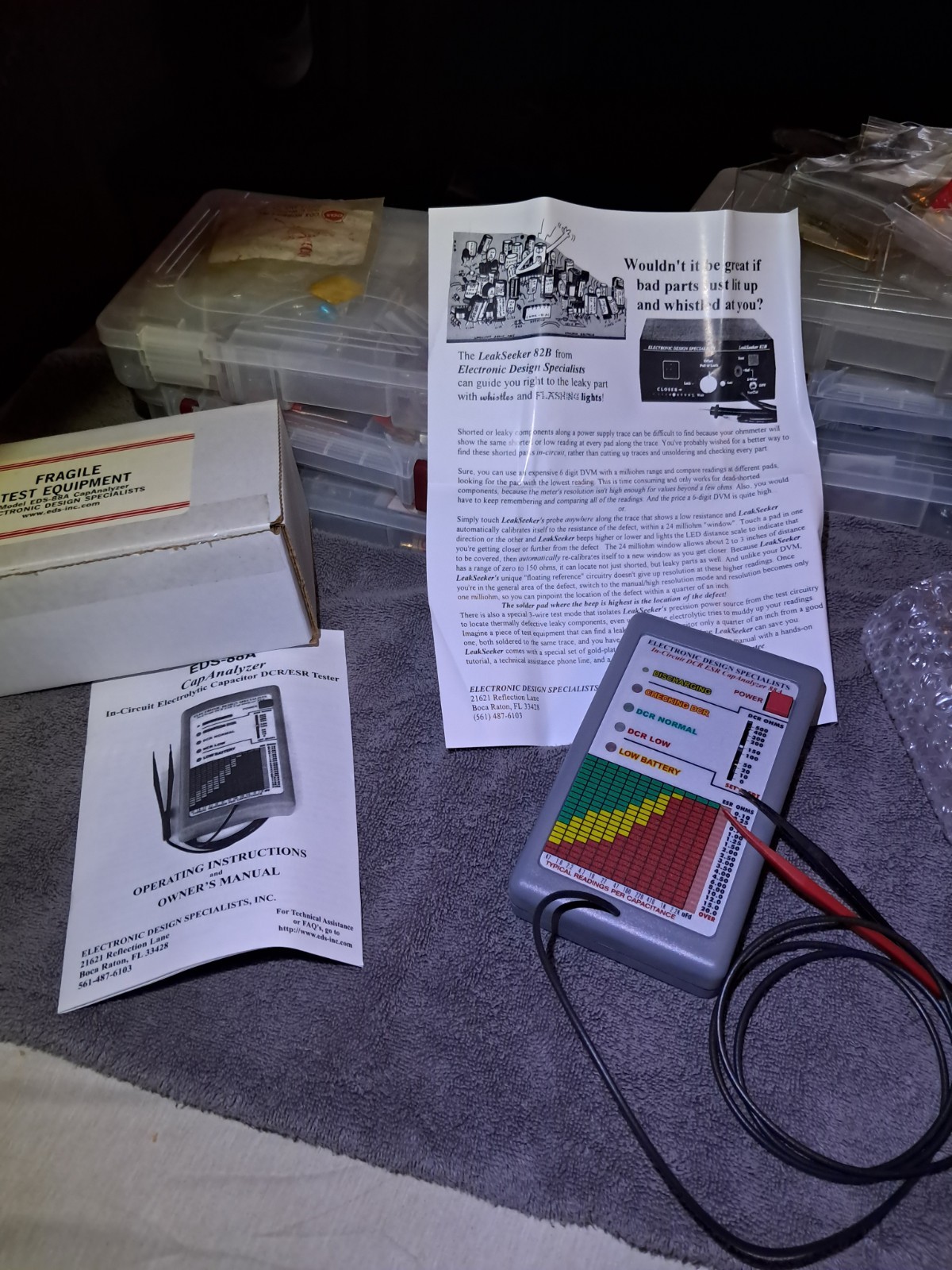 EDS CapAnalyzer 88A ESR Tester Kit – Custom Hardwired Pomona Tweezer Upgrade