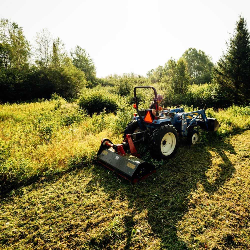 Titan Attachments 3 Point 60″ Flail Mower, PTO Powered 30-60HP Mowing for Cat 1