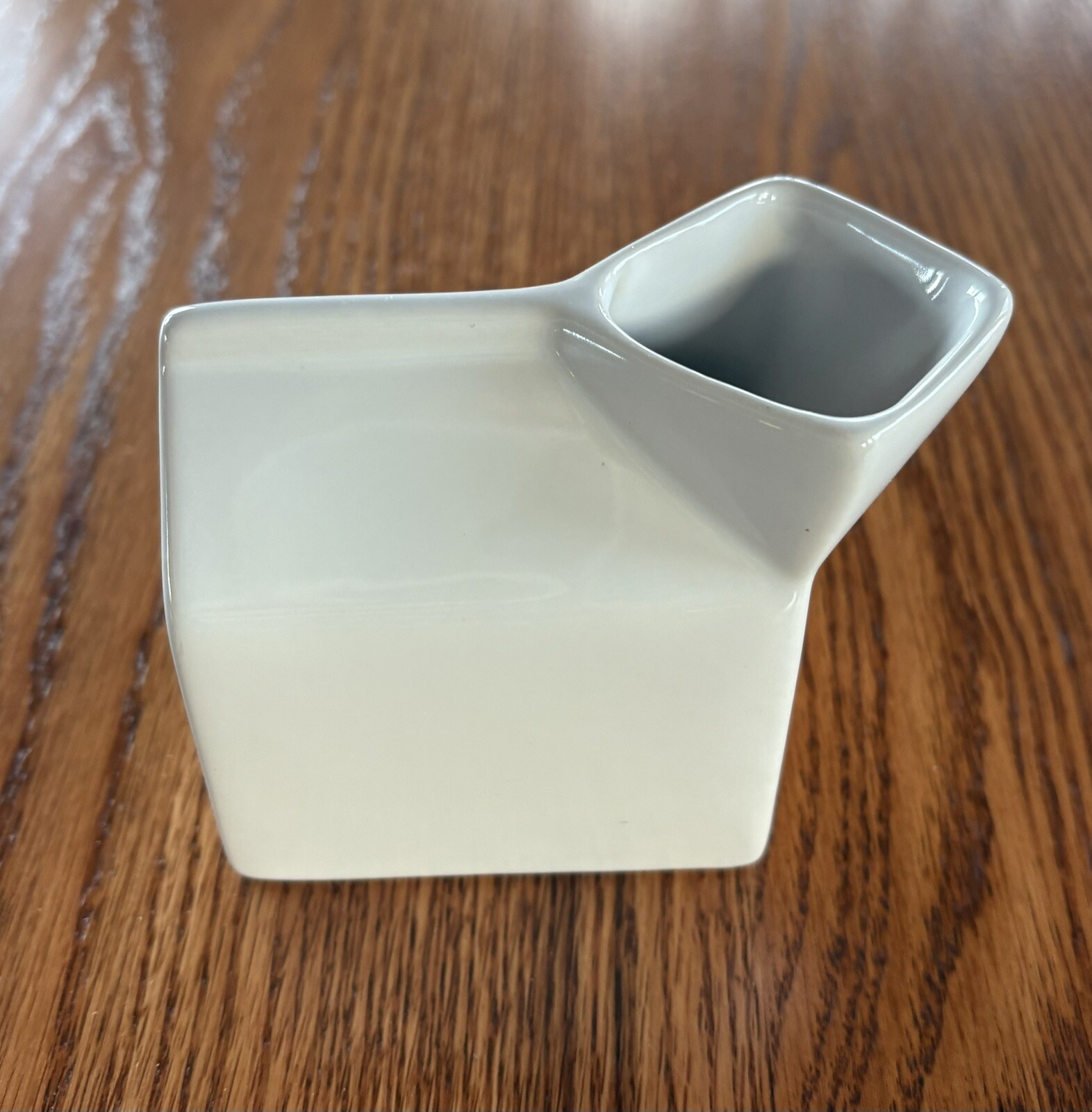 White Ceramic Milk Carton Creamer 5ounces