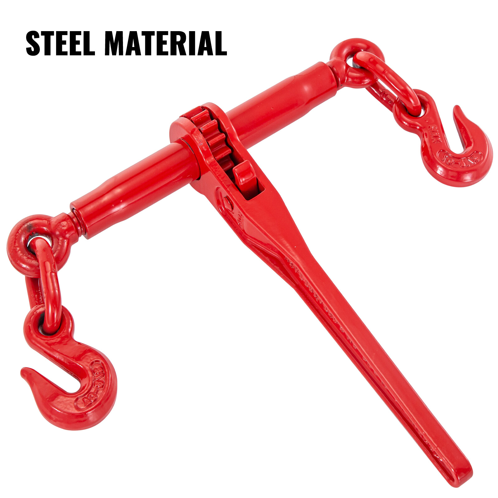 VEVOR 5/16″-3/8″ Chain Load Binder Ratchet 6600lbs WLL Chain Hook Tie Down 2PCS