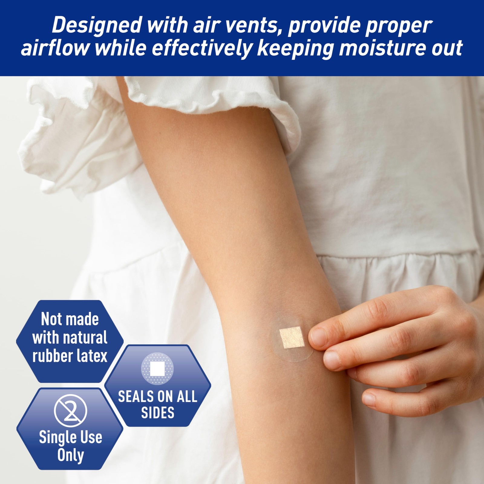 MED PRIDE 100-Pack 7/8in Sterile Small Round Clear Bandages for 0.87 Inch
