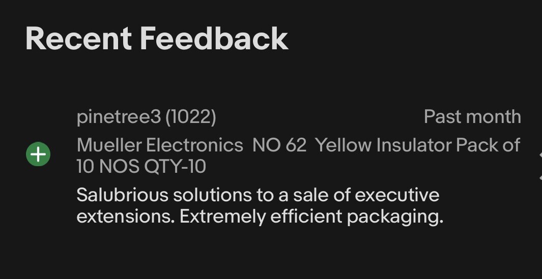 Mueller Electronics NO 62 Yellow Insulator NOS QTY-10 (New) Free Same Day Ship
