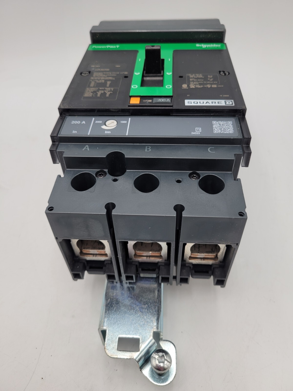 Square D JJA36200 PowerPact I-Line Circuit Breaker 200A 600VAC 3P 3PH Type JJA
